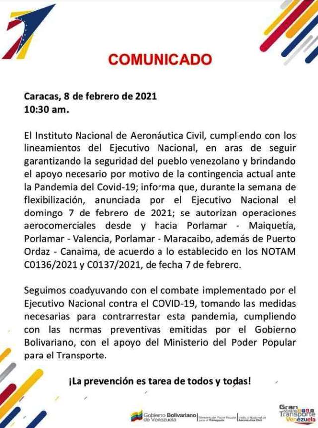 Comunicado Inac Carnavales flexibles